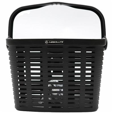 Cesta, Absolute Quick Release, para 26 e 29, Termoplástico, Engate Rápido / alça, 35x27x24cm, Guidões 25.4/31.8, Máx. 5kg, Preto – Jogo – foto 1