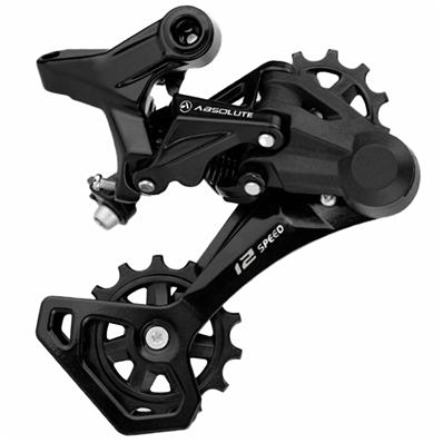 Câmbio Traseiro, 12v, Absolute Nero, Mtb, Corpo Alumínio, Braço Aço, Cassetes 52d, Alm / nylon, Preto, sem Caixa – foto 1