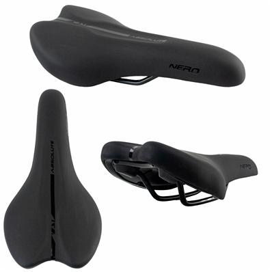 Selim, 270x145mm, Absolute Nero, Trilhos Aço, Cobertura Microfibra, Espuma Pu Alta Densidade, Preto, 339g – foto 1