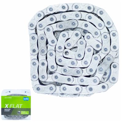 Corrente, 12/13v, Index, Kmc Xflatw, 1/2X11/128X126 Elos, Encerada, para Sram T Type, Flat Top, com Tratamento Nitreto de Titânio – foto 1