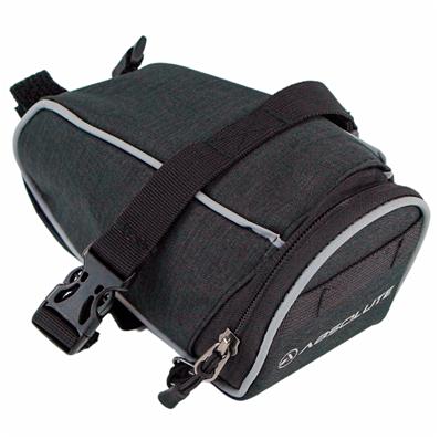 Bolsa de Selim Absolute 1L, Oxford / poliester, Fixação Velcro, 19x8x8cm, Preto – foto 1