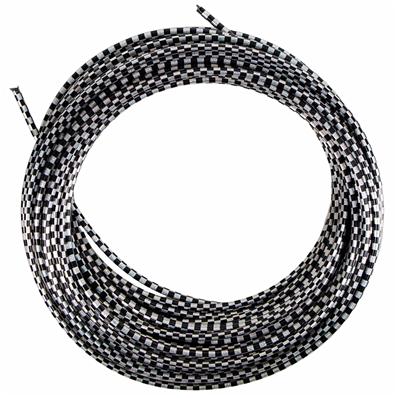 Conduite Encapado Quadriculado Preto / Prata com Teflon (rolo de 5mm x 20 Mts.), Oem Logan – foto 1