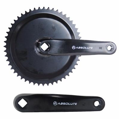 Pedivela, Aço, Absolute Spinning, 170mm, Coroa Não Removível 52d, para Ponta Quadrada, Preto – Jogo – foto 1
