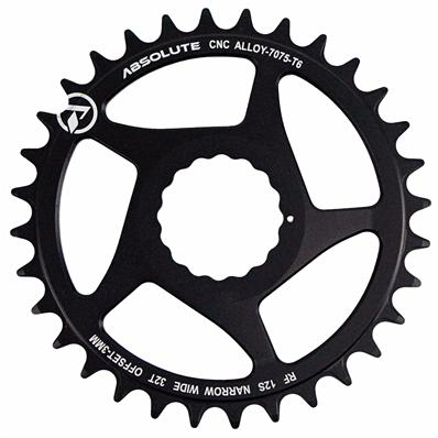 Coroa 32d, Alumínio 7075, Absolute Prime D, Comp / race Face Cinch, 3mm Offset, Preto – foto 1