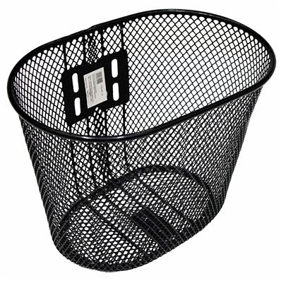 Cesta Aro 16 Oval Aço Encapado Preto [25x17x17cm], com Suporte e Haste – Jogo – foto 1