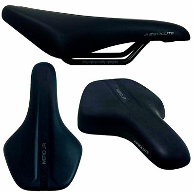 Selim, 223x140mm, Absolute Nero JR, Trilhos Aço, Espuma Pu Alta Densidade, Preto – foto 1