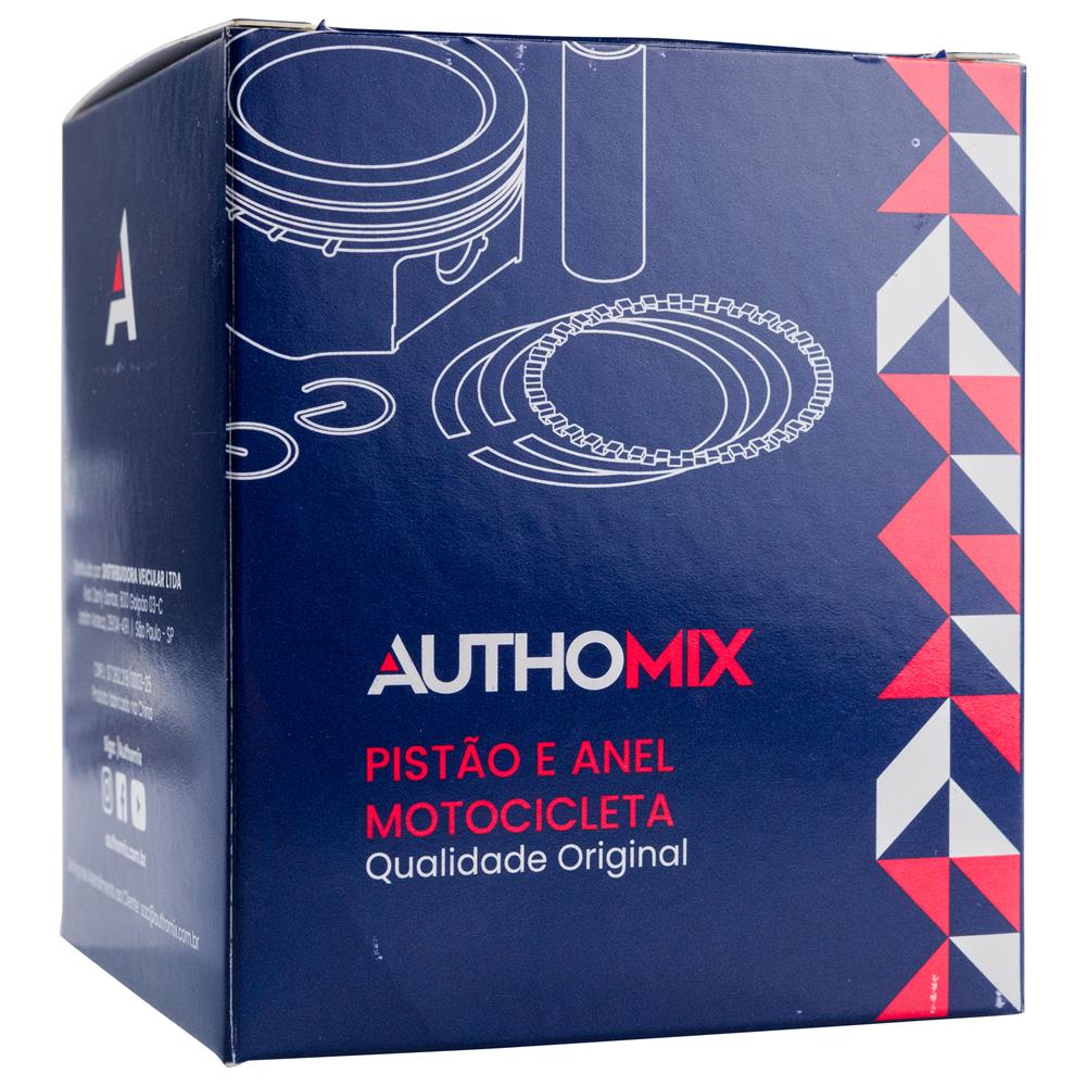Pistão e Anel Authomix PA71366-25 Honda CG 125/ML 125