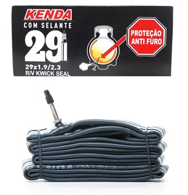 Câmara, 29x1.9/2.3, Presta, Kenda Kwick Seal, Válvula Removível, Butyl, com Selante, Veda Furos Até 3mm – foto 1