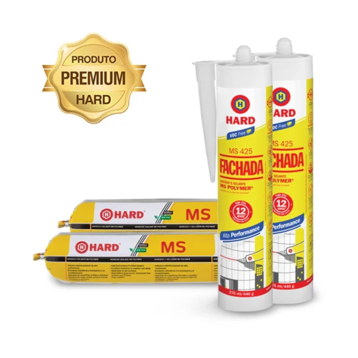 Selante Para Fachada Ms 425 Cores Cartucho 440g - Branco