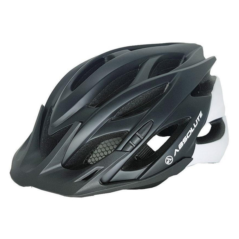 Capacete Ciclismo Absolute Wild Com Sinalizador Pto/Bco M/G