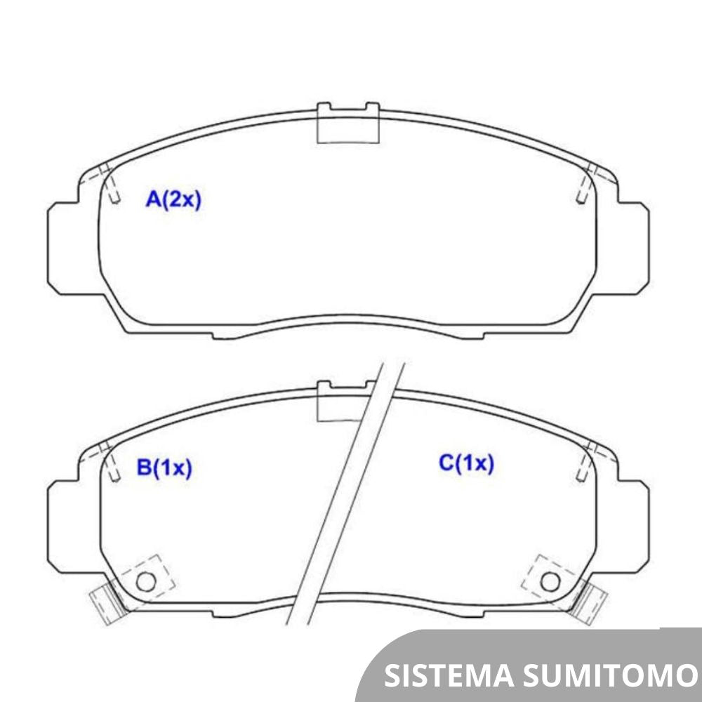 Pastilha de Freio Syl 2252 Honda Accord/Civic