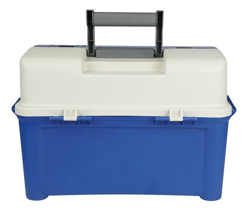 Maleta Box Para Pesca Caixa Pescador Pesca Brasil Pb007 Azul