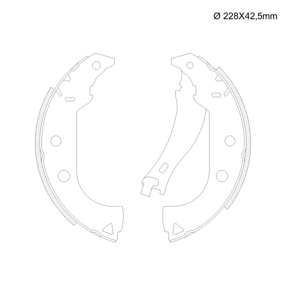 Sapata de Freio com Lona Colada Fras-le FI/91-CPA LA/720 Fiat Palio Weekend/Strada/Fiorino/Palio
