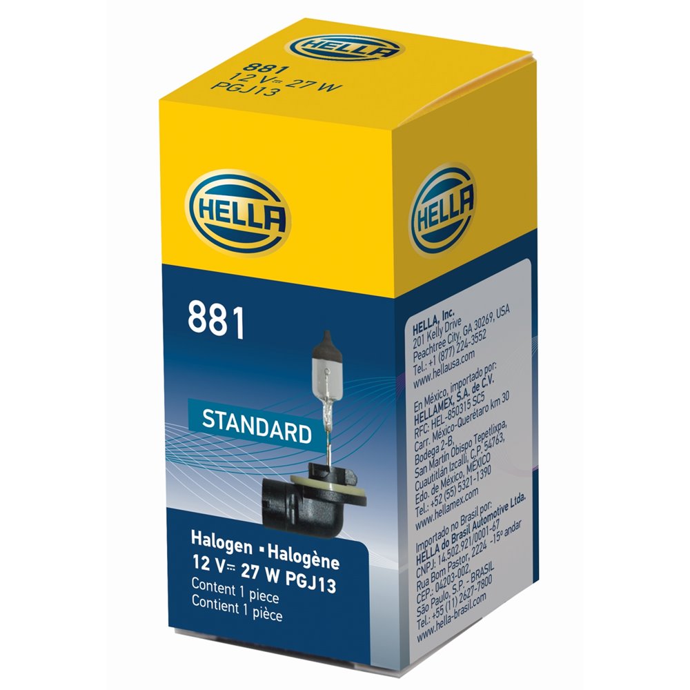 Lâmpada 12v 27w Pgj13 T3.25 H27/2 Hella 881 Universal Automovéis e Utilitários Leves/Ônibus/Motos/Máquinas Agrícolas/Caminhões