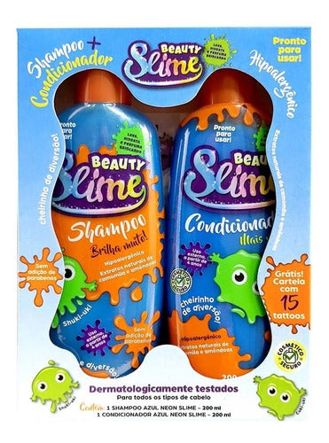 Kit Shampoo E Condicionador Diversão Azul Neon Slime Nick