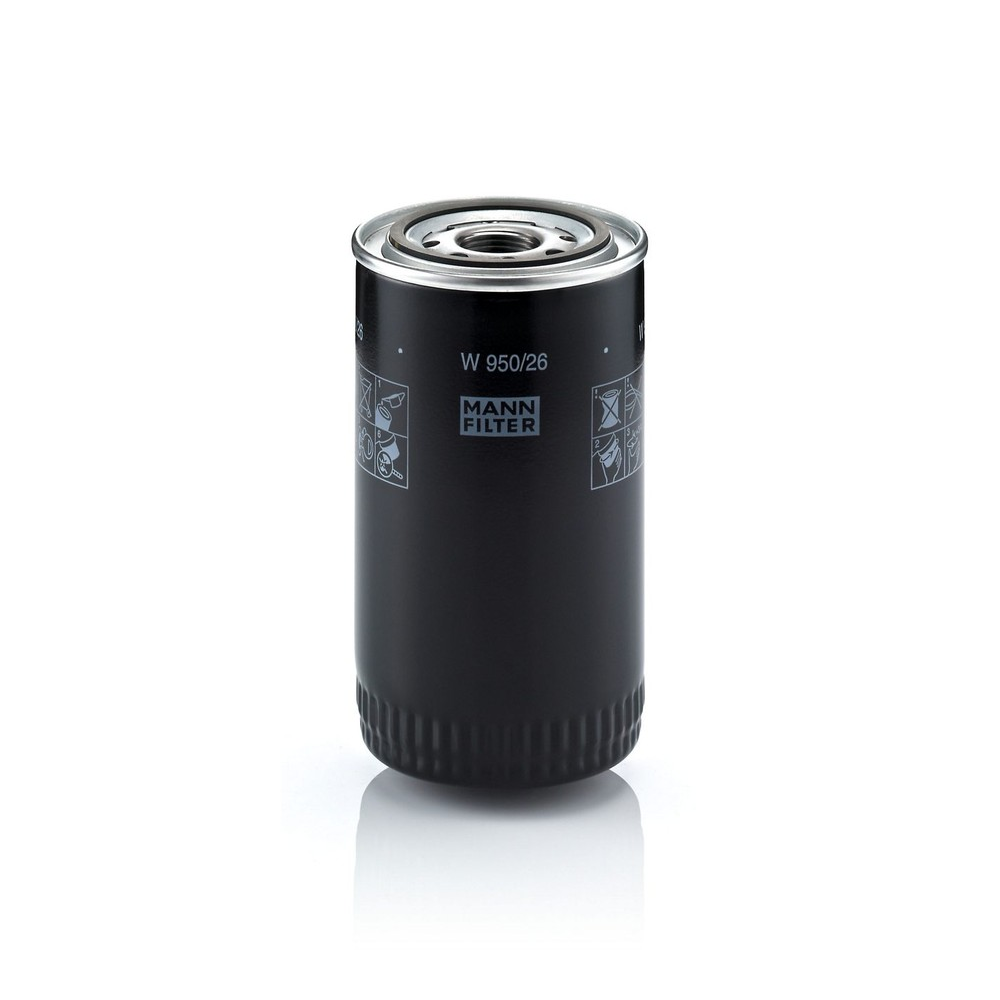 Filtro Blindado Óleo Lubrificante Mann-filter W950/26 Ford F-350/Cargo/F-250/F-4000/Fiesta