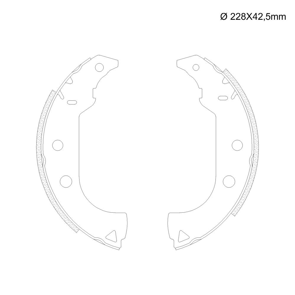 Sapata de Freio com Lona Colada Fras-le FI/91-CP LA/720 Fiat Palio Weekend/Palio/Fiorino/Strada/Idea