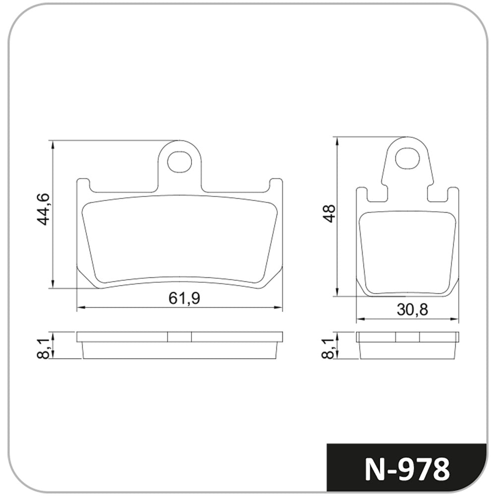Pastilha Linha Racing Cobreq N-978 Yamaha YZF-R1 1000/V-MAX 1700/MT-01/Vmax