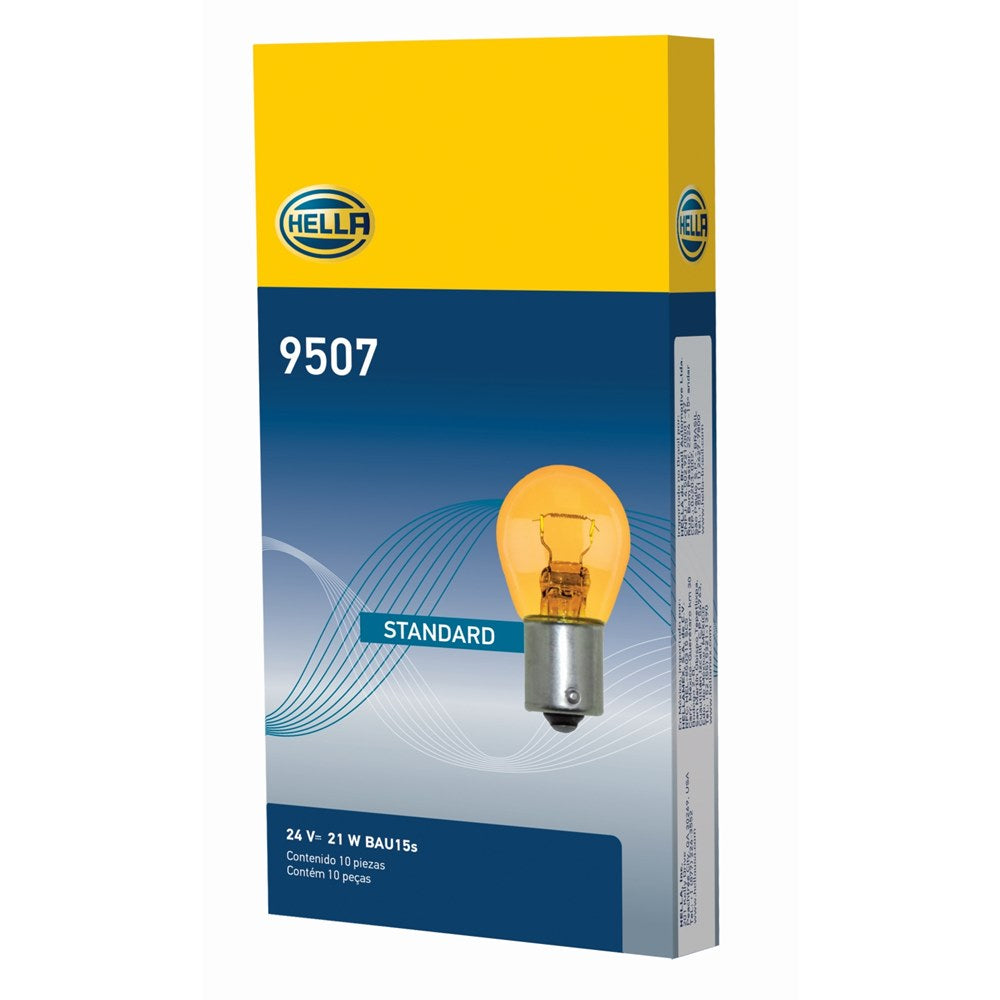 Lâmpada S8 24v 21w Bau15s Py21w Hella 9507 Caixa com 10 Universal Máquinas Agrícolas/Ônibus/Motos/Caminhões/Automovéis e Utilitários Leves