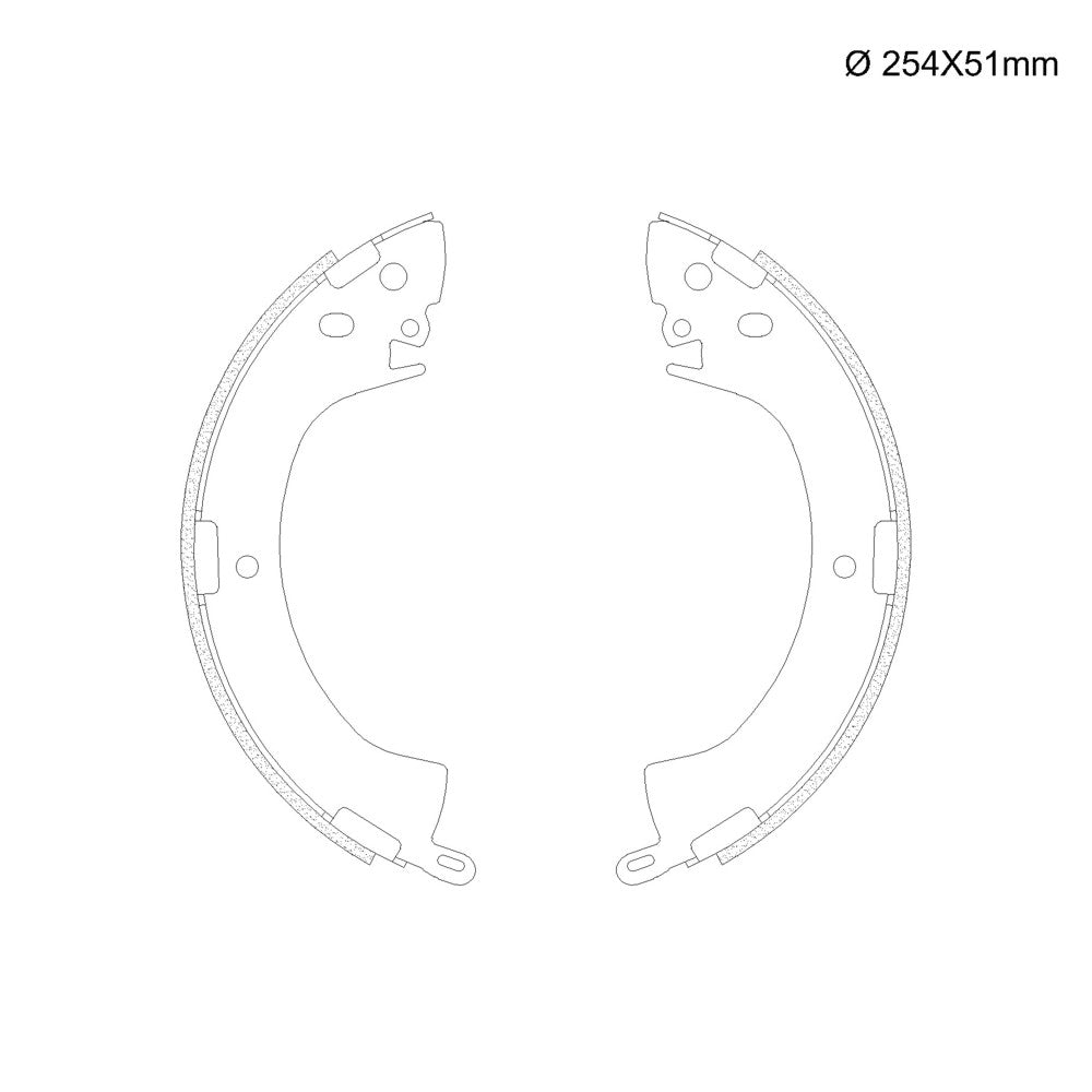 Sapata de Freio com Lona Colada Fras-le MI/139-CP LA/720 Mitsubishi L200/L300