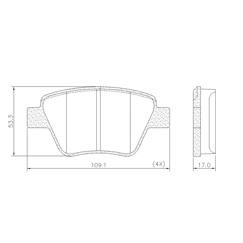 Pastilha de Freio Traseira Fras-le PD/1465 PD/1732 Audi A3 Sedan/A3, VW Fusca/Jetta