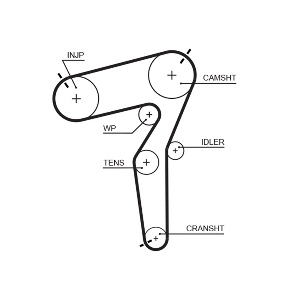 Correia Sincronizadora Hnbr Gates 5684XS Jeep Compass/Renegade/Commander, Fiat Toro, Ram Rampage