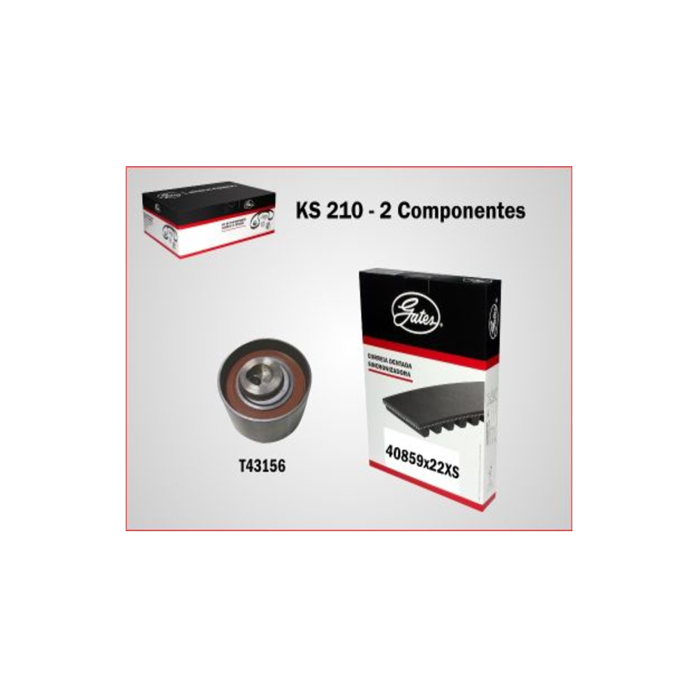 Kit Sincronizadora Gates KS-210 Fiat Siena/Uno/Doblo/Palio/Strada/Palio Weekend/Idea/Punto/500/Mobi/Grand Siena, Scania P 340/P 310