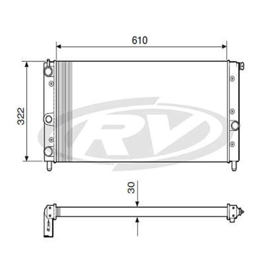 Radiador Água Visconde 12210 Fiat Uno/Prêmio/Fiorino