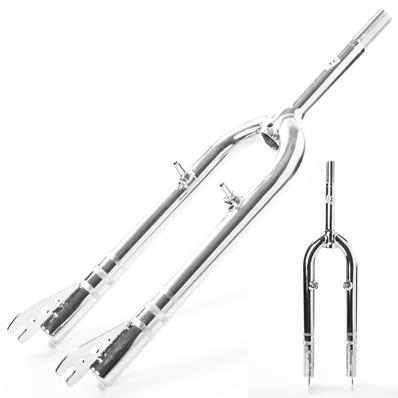 Garfo 26 Mtb Cruizer, Aco, V-brake, Cromado, Gancheira Recartilhada Soldada, Canote 21,1mm Dnz – foto 1