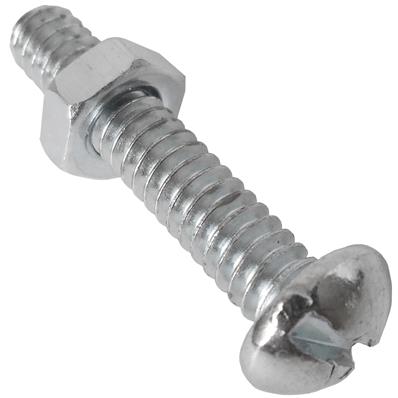 Parafuso 3/16x1, Cabeça Redonda Fenda, com Porca, para Paralama Bike Fix – 10 Peças – foto 1
