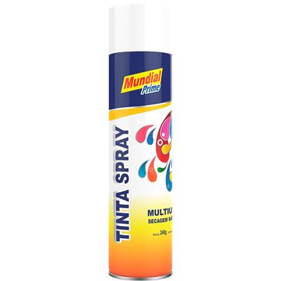 Tinta Spray, 400ml/240g, Uso Geral, Preto Brilhante Mundial Prime – foto 1