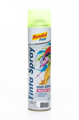 Tinta Spray, 400ml/240g, Luminosa, Amarelo, Neon Mundial Prime – foto 2