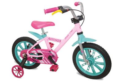 Bicicleta Aro 14 Firs Pro, Alumínio, Preto/ Laranja Nathor – foto 1