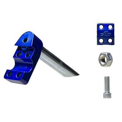 Suporte de Guidão, Cross, Tradicional, 22,2mm, Alumínio, Azul, 4 Parafusos 8mm, sem Expander 21,1mm Glometal – foto 1