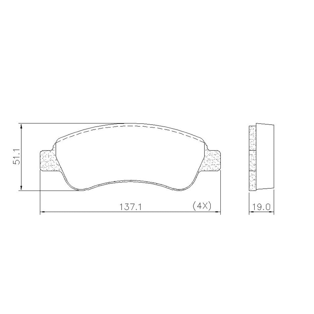 Pastilha de Freio Ceramaxx Fras-le PD/505-CMAXX Peugeot 307/206/208, Citroen Xsara/Xsara Break/C4 Pallas/C3/C4/C4 Picasso