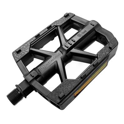 Pedal, Metalciclo Stone, Plástico, Preto, Eixo 9/16, Bucha, Refletor, Chave Boca 15mm e Allen 6mm, 125x84x26,5mm, 280 Gramas – Par – foto 1