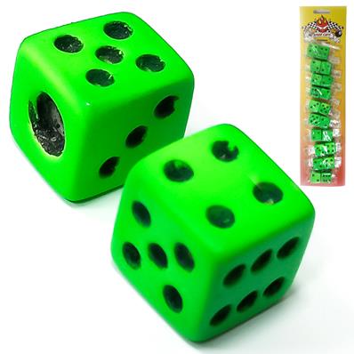 Tampa de Válvula, Dadinho Neon Amarelo, Plástico, 10 Pares Speed Caps – foto 1