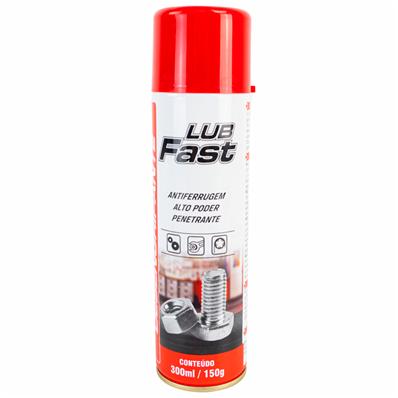 Óleo Desingripante Spray, Lub Fast, 300ML/ 150g, Alto Poder Penetrante, Previne Ferrgem Mundial Prime – foto 1