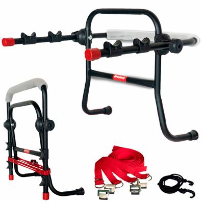 Transbike, Porta Malas, Absolute Pop, Aço, Tubo 25.4mm, com Catraca, com Espuma, com Cintas Reforçadas, para 2 Bicicletas, Preto – foto 1