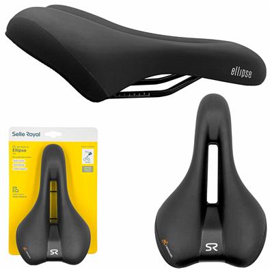 Selim Gel, Ellipse, Vazado, Preto, 265x165mm, com Display, 415 Gramas Selle Royal – foto 1