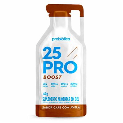 Gel Probi 25 Pro Boost, Café com Avela, 40g, 10 Sachês, com 25g de Carboidratos (malto + Frutose 1:0,8), 500MG Taurina, 200MG Cafeína – Caixa – foto 1