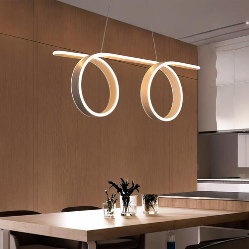 Pendente Infinity Dourado Em Led 3000k Com 3 Metros De Cabo