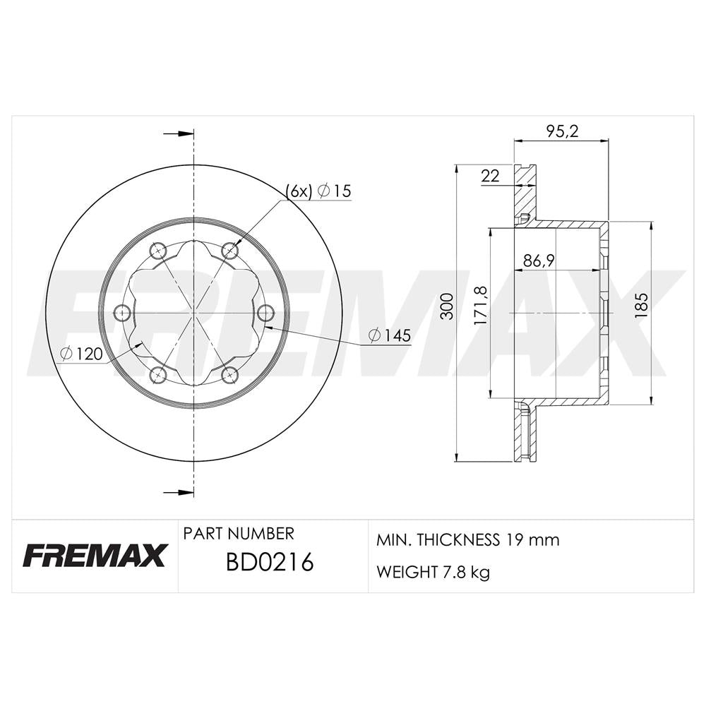 Disco de Freio Ventilado Traseiro Fremax BD0216 VW Delivery
