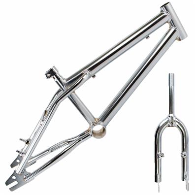 Quadro / garfo, 16, Aço, Absolute Cross, Movimento Central 45mm, Cx / direção Standard, Canote 7/8 (22,2mm), Cromado – Jogo – foto 1