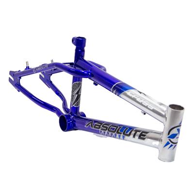Quadro / garfo, 16, Aço, Absolute Cross, Movimento Central 45mm, Cx / direção Standard, Canote 7/8 (22,2mm), Cromado / azul – Jogo – foto 2
