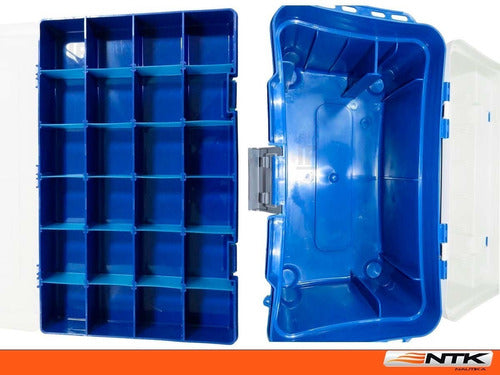 Maleta Box Para Pesca Caixa Pescador Pesca Brasil Pb007 Azul