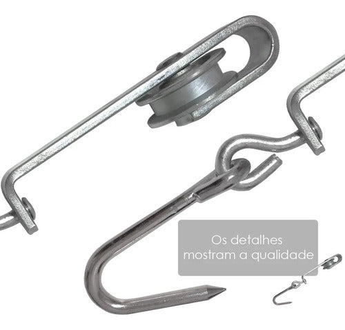 Carretilha Gancho Suino  Frigorifico - Inox Desing