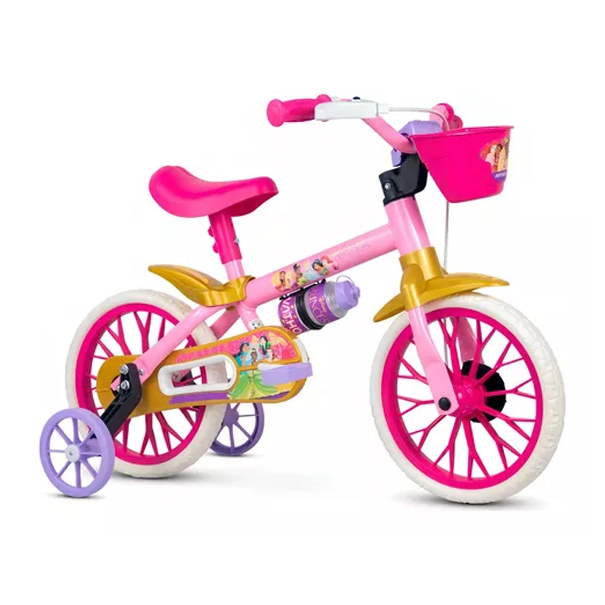 Bicicleta Infantil Passeio Diversão Aro 12 Disney Princesas