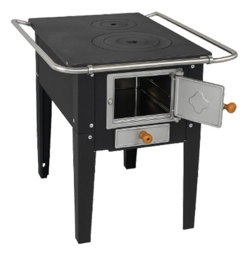 Fogão Lenha Tropikal F103 Tampo Ferro Com Interio Inox