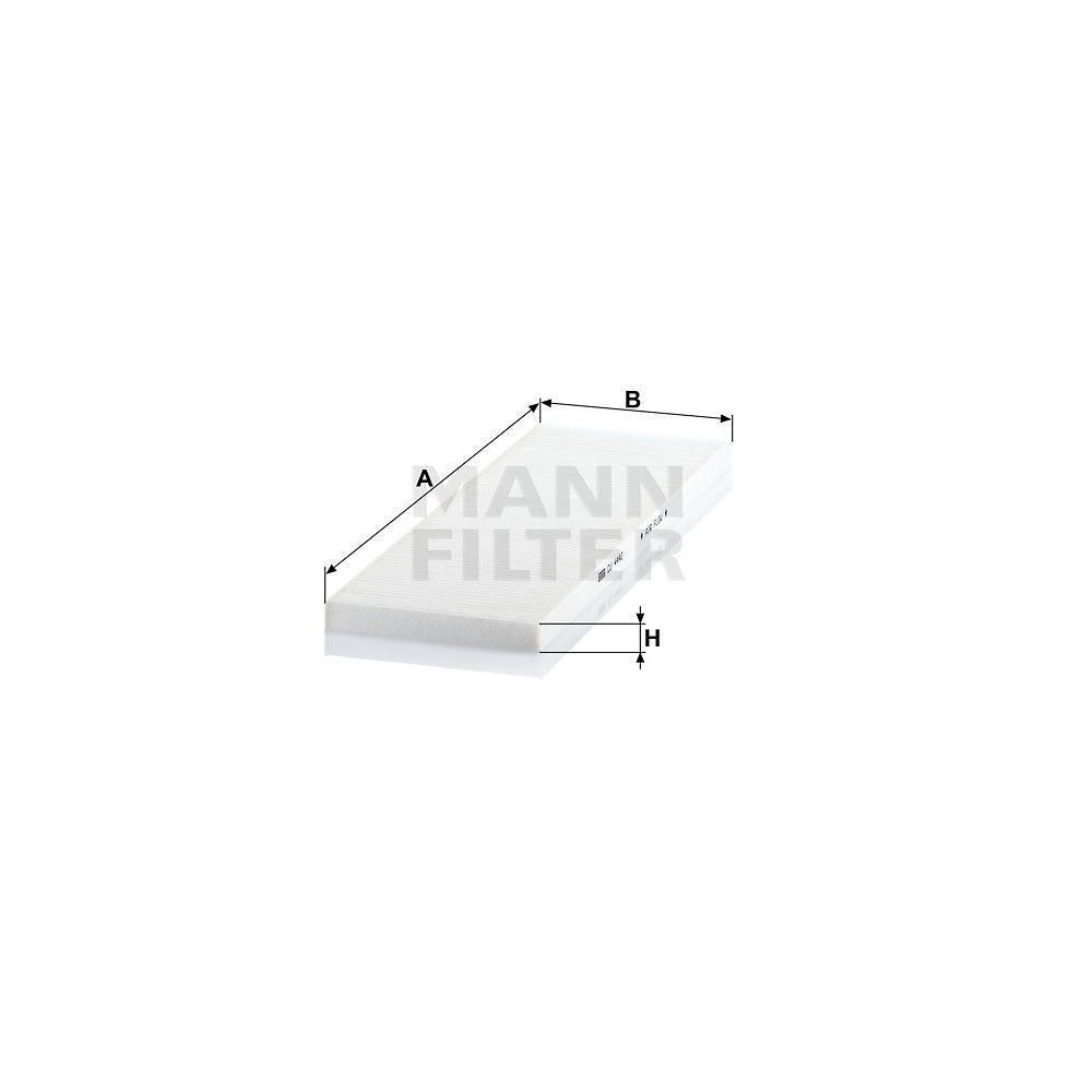 Elemento Filtrante Ar Condicionado Mann-filter CU4442 Peugeot Boxer, Fiat Ducato, Iveco Daily, Citroen Jumper, Renault Laguna